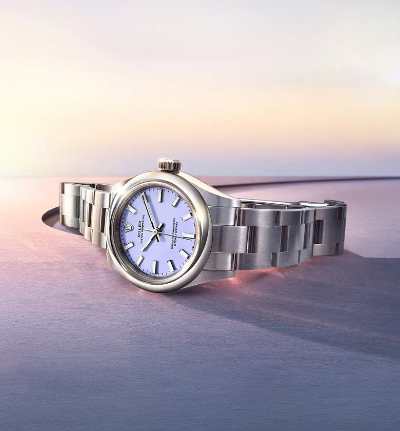 Gli orologi della gamma Oyster Perpetual sono abbinati a un bracciale Oyster. 